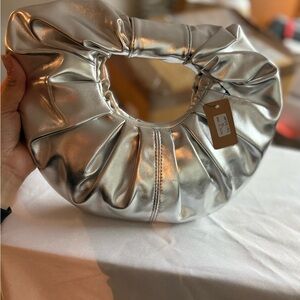 Silver Metallic Women's Bag